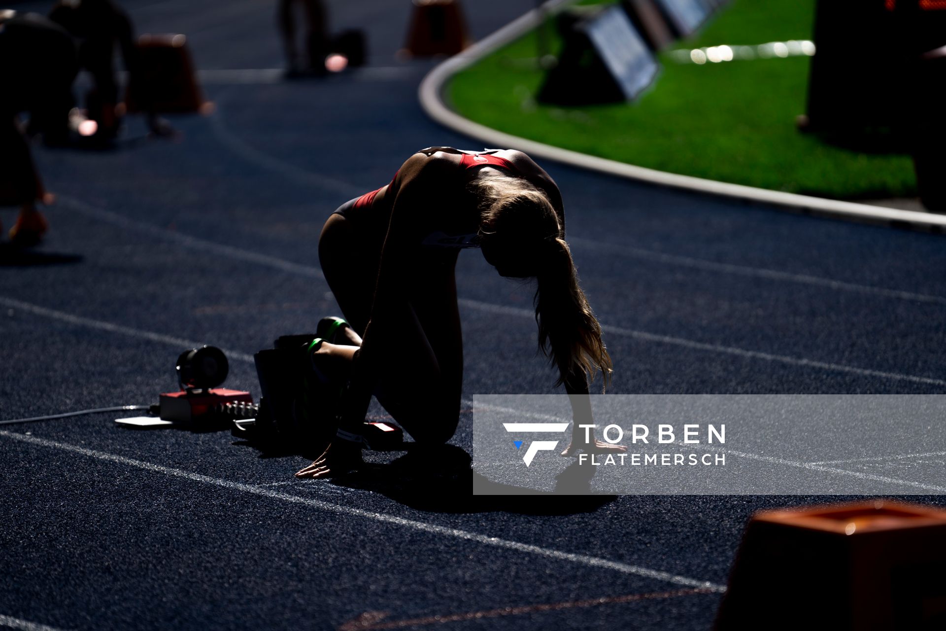 Luna Thiel (VfL Eintracht Hannover) waehrend der deutschen Leichtathletik-Meisterschaften im Olympiastadion am 26.06.2022 in Berlin